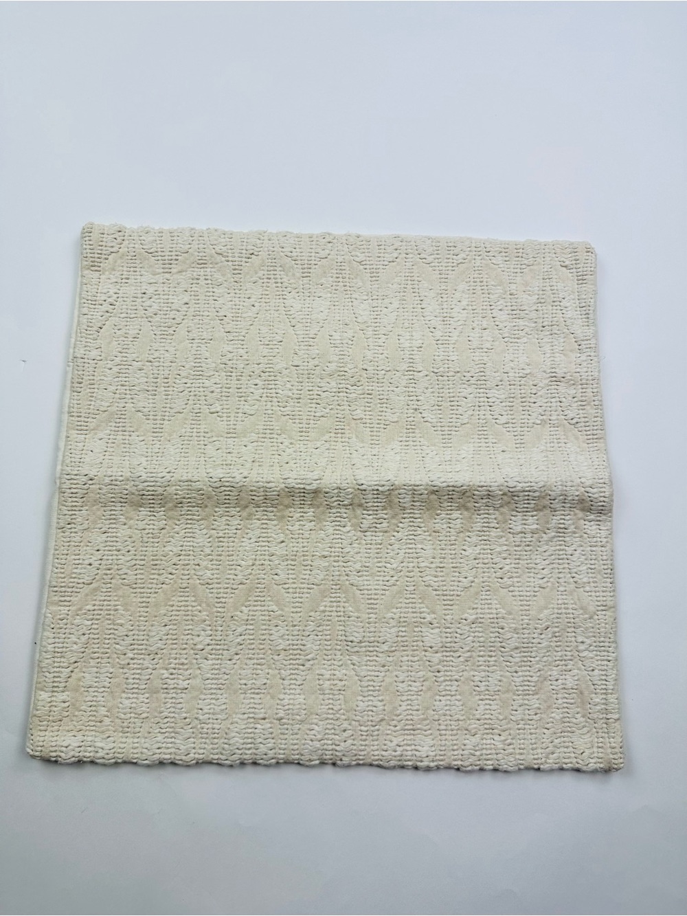 West Elm Cotton Cream Texture Throw Pillow Case 20 x 20 inches